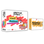 SketchStory Templates + Business Icon Set