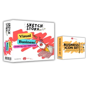 SketchStory Templates + Business Icon Set